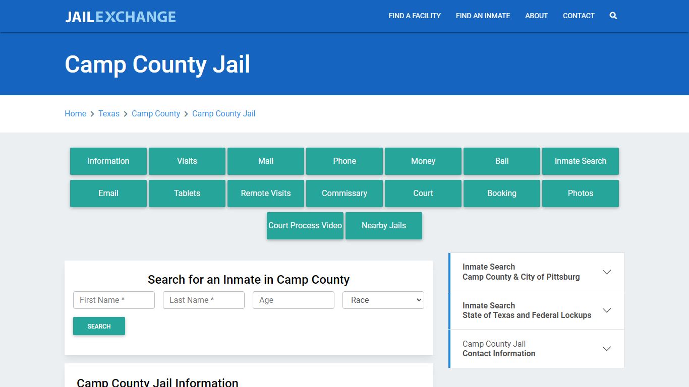 Camp County Jail Roster Lookup, TX, Inmate Search - Jail Exchange